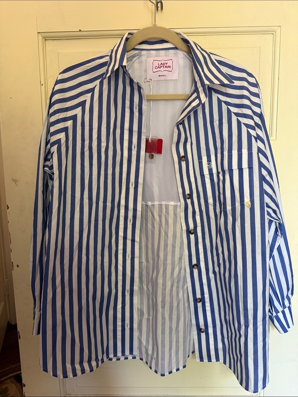 Lady Captain The Captain Shirt in Blue Cabana Stripe S